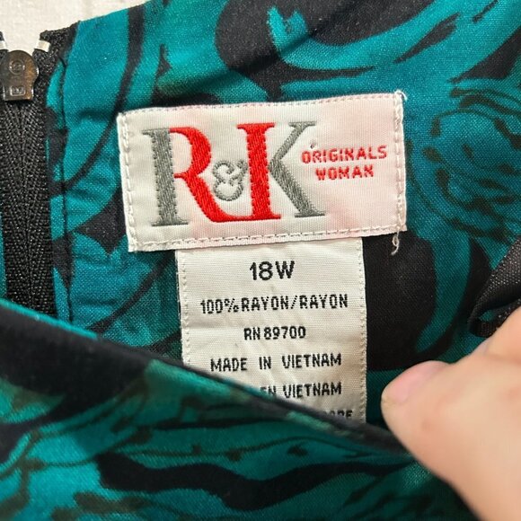 Ladies R&K sleeveless maxi dress Size 18W - Picture 4 of 4